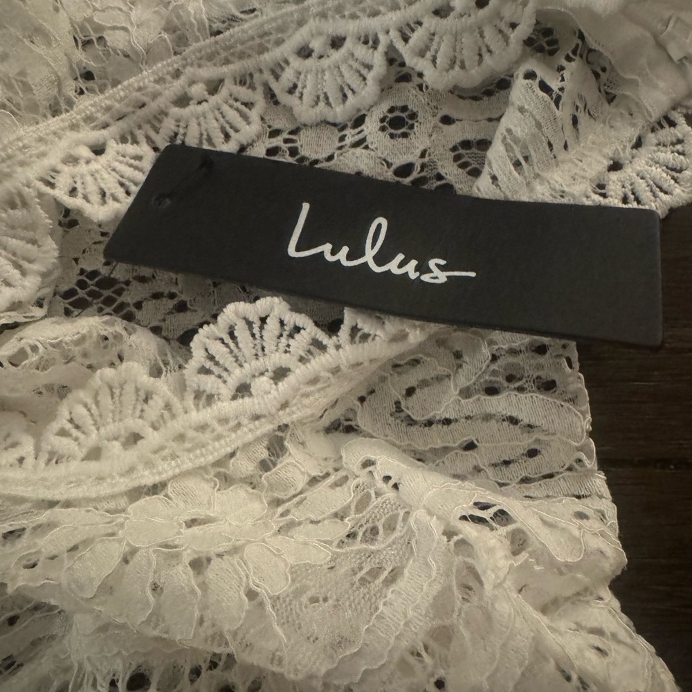 Lulu's White Lace Midi Dress - Picture 5 of 7